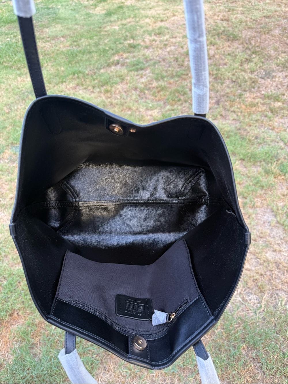 Coach Brown Halloween Ghost & Pumpkin Tote with Black Handles - Picture 6 of 13